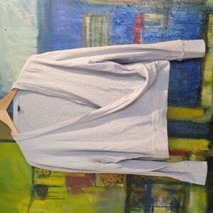 J. Crew Light Blue cotton Wrap top Size large